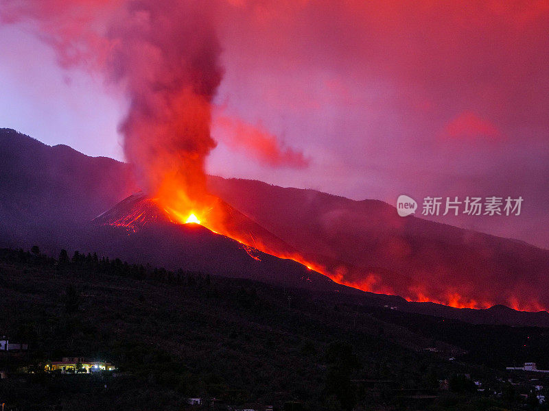 拉帕尔马Cumbre Vieja火山爆发
